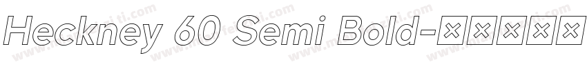 Heckney 60 Semi Bold字体转换